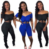 X00342S 2021 Summer Sports suit hot style pit bar high elastic pleat two-piece set