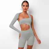 2020 New autumn fashion women jumpsuits striped stretchy activewear fitness sporty workout skinn