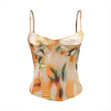 X00244L 2021 New stylish tie-dye zip-up top with sexy suspenders+Sexy low cut blouse for women