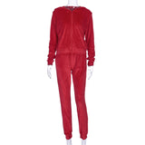 X30018S Spring/summer 2021 women's express plush hoodie pantsuit yoga suit