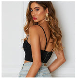 X00866C Summer Camis Women Crop Top Sleeveless Shirt Sexy Slim Lady Bralette Tops Strap Skinny Vest Camisole Women