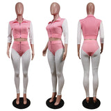 Hot style ladies two-piece set+European and American fashion sexy Mosaic color pit cool suit