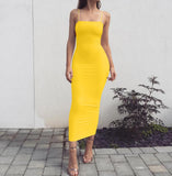 Spaghetti Strap Backless Sexy Long Dress Party Off Shoulder Strapless Summer Maxi Dress Black Spring Bodycon Dress Women