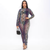 2020 Hot style women jumpsuits+New arrival serpentine dress+Hip print sexy jumpsuit