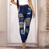 X00726M Phoenix Autumn 2021 new women's casual Plus-size jeans Women's fashion casual sexy street wash ripped jeans