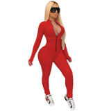 Fashion sexy solid color women jumpsuits American hot style jumpsuit in solid color two-piece casual sports suit