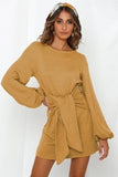 instagram likes ladies o neck long sleeve loose casual dresses dress elegant mini