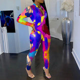 2020 new hot style foreign trade printing casual jumpsuit