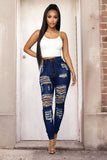 X00726M Phoenix Autumn 2021 new women's casual Plus-size jeans Women's fashion casual sexy street wash ripped jeans