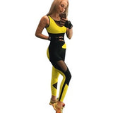 Mesh Jumpsuits Women Suit Sexy Overalls Fitness Tracksuits Female Jumpsuit Jogging Mujer Gym Sport Yoga Wear