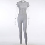 2020 Fall Gray Jumpsuit Women Bodysuits For Women Tops One piece Jumpsuit For Ladies