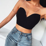 X00481S Sweet girl fashion High Street crop top Casual graceful sleeveless short tees 2021 hot sale