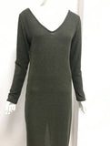 Sexy off-the-shoulder dress from a European or American nightclub Long - sleeved big V neck women dress