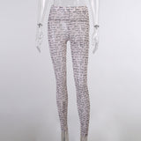 X00754L Printed blouse and pantsuit for woman+Fashion sexy niche temperament with long sleeve yoga style