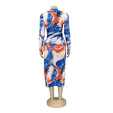 Phoenix 2020 Foreign Trade Autumn/winter casual fashion printed dresses for women