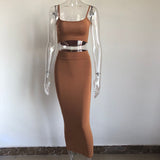 X00487L Phoenix Hot style women sexy two-piece sets+Sexy halter top and skirt with hip wrap