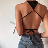 X00483S women sleeveless tank top o-neck elastic hight cropped top 2021 summer casual outwear female streetwear o-neck clothes