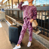 X00731M Phoenix Printing and dyeing pajamas suit for home round neck and long sleeves